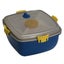1 Set Portable Microwavable Bento Box Salad Box Double Layer Food Holder navy Carousel 1