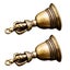 2 Pcs Vintage Bells Decoration Choir Handbell Front Desk Bell Bell Rattle Hand Carousel 2