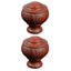 2pcs Home Decorative Curtain Rod End Aluminum Alloy Curtain Rod Rail Dark Red Carousel 3