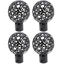 4pcs Curtain Finials Hollow Out Finials Drapery Rail Pole Head Caps For Window Carousel 1