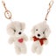 2pcs Plush Puppy Keychains Cartoon Dog Keychain Backpack Hanging Decoration Carousel 2