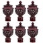 6pcs Decorative Window Curtain Rod End Window Curtain Rod Head Plug Retro Roman Carousel 2