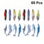 2 Boxs/60 Pcs Colorful Paper Bookmark Whale And Feather Design Exquisite Statio Carousel 2