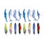 2 Boxs/60 Pcs Colorful Paper Bookmark Whale And Feather Design Exquisite Statio Carousel 4