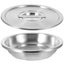 1 Set Stainless Steel Dinner Plate Durable Dumpling Serving Plate With Lid Carousel 1