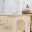 Hamster Supplies Hamster Climbing Toys Hamster Climbing House Wooden Hut Hideou Carousel 4