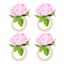 4pcs Rose Flower Napkin Holders Rose Flower Napkin Rings Handicraft Flower Napk Carousel 1