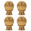 4pcs Elegant Curtain Rod Head Chic Curtain Accessory Roman Rod Decorative End Carousel 1