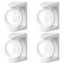 4pcs Rotatable Curtain Rod Brackets Telescopic Rod Hooks Adhesive Rod Holders Carousel 1