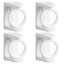 4pcs Rotatable Curtain Rod Brackets Telescopic Rod Hooks Adhesive Rod Holders Carousel 3