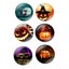 6 Pcs Fridge Magnets Beautiful Crystal Glass Fashionable Refrigerator Sticker F Carousel 1