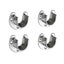 4pc 32mm Clothes Rail Closet Clothes Rail Curtain Rod Shower Curtain Rod Round Carousel 1