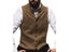 Mens Brown Wool Tweed Vest With Notch Lapel For Wedding Winter Coat Carousel 4