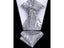 Mens Classic Silver Paisley Silk Waistcoat Vest Suit Vest Set Carousel 4