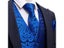 Men's Silk Vest In Royal Blue Navy Paisley Formal Waistcoat Carousel 3
