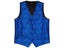 Men's Silk Vest In Royal Blue Navy Paisley Formal Waistcoat Carousel 4