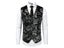 Paisley Flower Steampunk Men's Classic V Neck Slim Fit Flannel Waistcoat Carousel 2