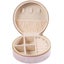 Round Jewelry Box Portable Earring Jewelry Box Necklace Earring Box Travel Jewe Carousel 3