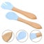 1 Set Of Infant Spoon Food Spoon Fork Children Feeding Spoon For Home Carousel 4