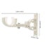 2pcs Curtain Bracket Adjustable Curtain Rod Holder Replacement Wall Rod Hook Carousel 4