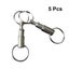 5 Pc Double Ring Keychains Outdoor Key Rings Detachable Buckle Keychain Mother Carousel 2