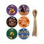1 Set Halloween Blessing Cards Halloween Hanging Tag Halloween Bookmark With He Carousel 1