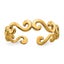 14K Yellow Real Gold Swirl Design Cuff Style Adjustable Toe Ring Carousel 1