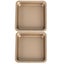 2 Pcs Cheesecake Pans Stackable Baking Tray Bakery Baking Pan Square Baking Pan Carousel 3