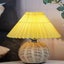 Table Lamp With Pleated Lampshade Small Night Light Bedside Desk Light Bedroom Carousel 1