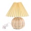 Table Lamp With Pleated Lampshade Small Night Light Bedside Desk Light Bedroom Carousel 2