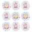 9 Pcs Pe Bath Caps Waterproof Shower Caps Women Shower Hats Pattern Bath Hat La Carousel 1