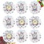 9 Pcs Pe Bath Caps Waterproof Shower Caps Women Shower Hats Pattern Bath Hat La Carousel 2