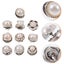 50 Pcs White Corsage Instant Button Pins Safety Skirt Buttons Brooch Buckle Dec Carousel 3