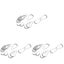 36 Pcs Cucurbit Shaped Metal Shower Curtain Rings Plated Roller Ball Hooks si Carousel 1