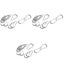 36 Pcs Cucurbit Shaped Metal Shower Curtain Rings Plated Roller Ball Hooks si Carousel 2