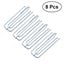 8pcs Stainless Steel Curtain Hooks Double Metal Drapery Four Fork Hook Curtain Carousel 2