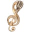 Microphone Brooch Pin Mic Music Note Brooch Fashion Label Pin Musical Gift For Carousel 2