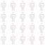 20pcs Curtain Bar Head Plug Curtain Rod Head Plug Home Curtain Decor white Carousel 1