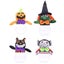 1 Set 4 Pcs Halloween Decoration Pumpkin Witch Jar assorted Color Carousel 1