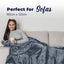 Dreamaker Faux Mink Heated Throw Blue Grey 160x120cm Carousel 7
