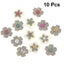10pcs Linen Flower Buttons Flower Buckles Sewing Accessories Clothes Button For Carousel 4