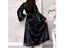 Women Long Bathrobe Kimono Satin Nightdress Nightgown Nightwear Sleepwear Soft Carousel 4