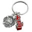 Car Parts Keychain Bag Hanging Charm Fire Truck Key Ring Firefighter Keychain Carousel 1