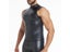 Mens Stand Collar Leather Vest Undershirt Tank Top Sleeveless Shirt Waistcoats Carousel 4