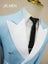 Light Blue Smoking Jacket Pants With Gold Buttons For Men's Party Tuxedo Suit Carousel 3