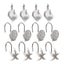 12pcs Reusable Decorative Curtain Hooks Shower Curtain Hooks For Bedroom Home Carousel 3
