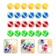 24 Pcs Toys Kids Kids Sticky Balls Toy Dart Sticky Balls Dart Board Sticky Ball Carousel 3