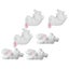 1 Set Multipurpose Durable Practical Lovely Decorative Rabbit Adornments Cake D Carousel 4