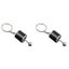 2 Pcs Simulation Car Modification Gear Shaped Pendant Keyring Keychain For Han Carousel 1