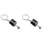 2 Pcs Simulation Car Modification Gear Shaped Pendant Keyring Keychain For Han Carousel 2